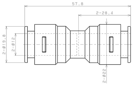 Bản vẽ kỹ thuật Đầu Nối Nhanh Khí Nén Dạng Thẳng Pisco APU12-E