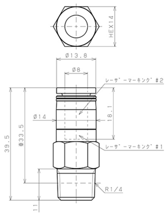 Bản vẽ kỹ thuật Van Khí Nén Một Chiều  Pisco CVPC8-02A