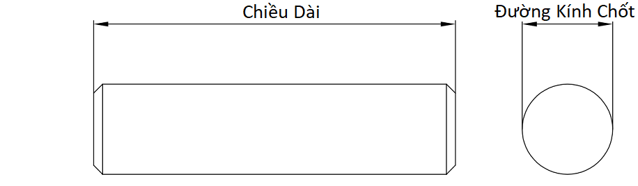 Bản vẽ kỹ thuật Chốt Định Vị Inox 304 D5/32 x 1/4