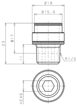 Bản vẽ kỹ thuật Chân Ren Socket Kết Nối Thân Đầu Nối Nhanh Ống Dẫn Điều Khiển Nhiệt Độ Khuôn Đúc Pisco AS10-02S