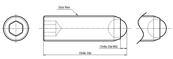 Bản vẽ kỹ thuật Clamping Screw - Ball Type RSM12-18