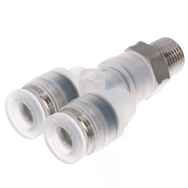 Đầu Nối Nhanh Khí Nén Dạng Chữ Y Ren Ngoài Pisco PPX4-01SUS