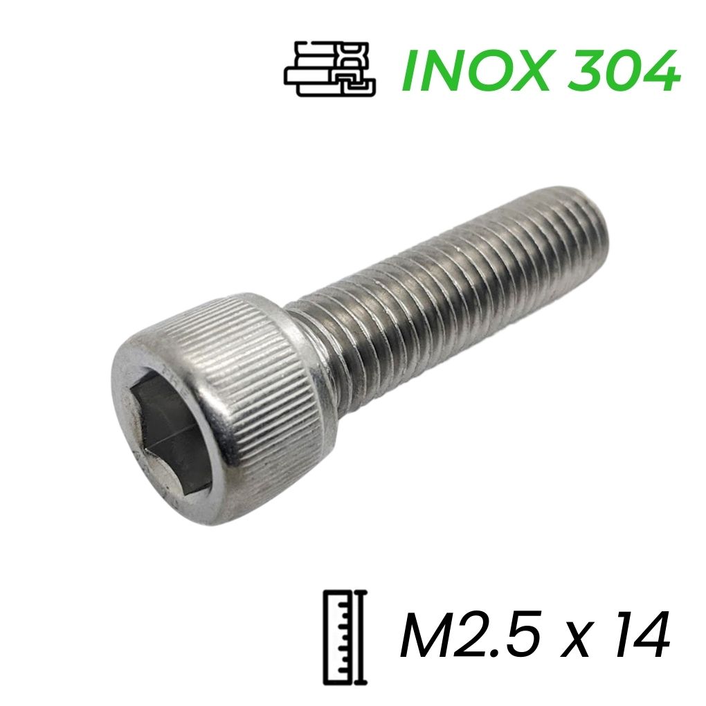 Lục Giác Chìm Đầu Trụ Inox 304 DIN912 M2.5x14