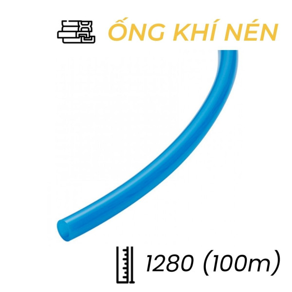 Dây Hơi Khí Nén EPU Phi 12 Màu Xanh OD12 x ID8 mm CDC EPU 1280 (100m)