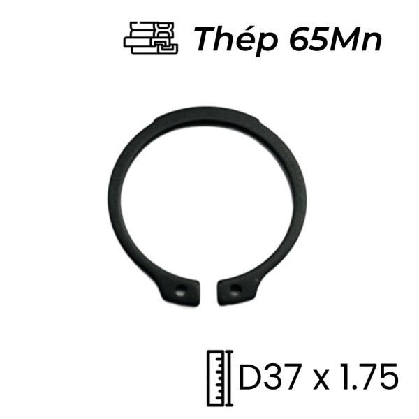 Phe Gài Trục Thép 65Mn DIN471 D37x1.75 (10Cái/Bịch)