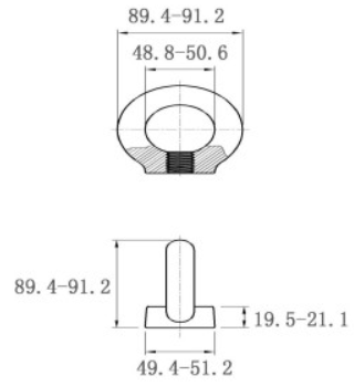 Bản vẽ kỹ thuật Tán Vòng Thép Mạ Kẽm DIN582 M24