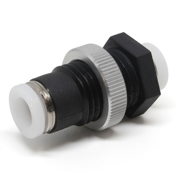 Đầu Nối Nhanh Khí Nén Dạng Thẳng Ren Ngoài Lắp Kẹp Vách Pisco PMP1/4-C