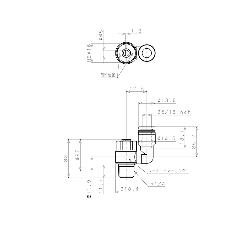 Bản vẽ kỹ thuật Van Tiết Lưu Khí Nén Đầu Vít Dẹp Pisco JSDS5/16-02A