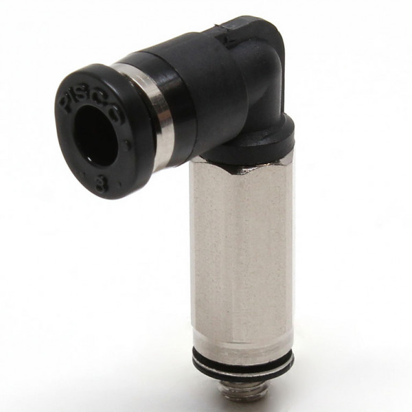 Đầu Nối Nhanh Khí Nén Dạng Cong 90° Ren Ngoài (Dài) Pisco PLL3-M3M-C