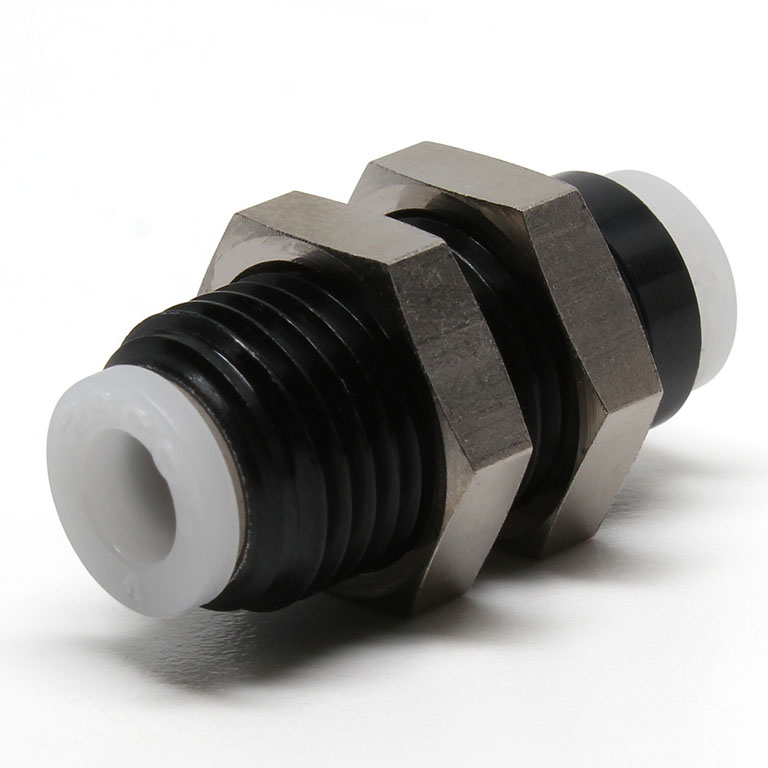 Đầu Nối Nhanh Khí Nén Dạng Thẳng Ren Ngoài Lắp Kẹp Vách Pisco PM1/8MU