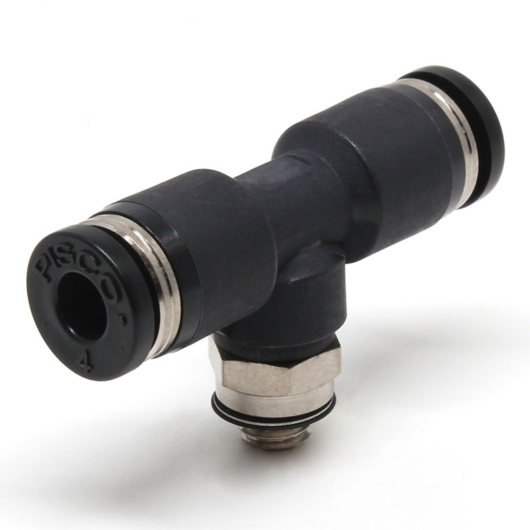 Đầu Nối Nhanh Khí Nén Dạng Chữ T Ren Ngoài Pisco PB4-M5W-C