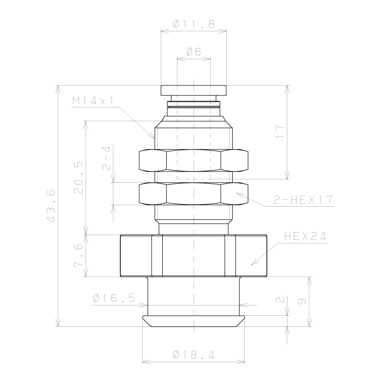 Bản vẽ kỹ thuật Bộ Nấm Hút Chân Không Và Giá Đỡ Ngành Bao Bì, Silicone, O.D 30 mm, Pisco VPA30PBS45-6J-FS