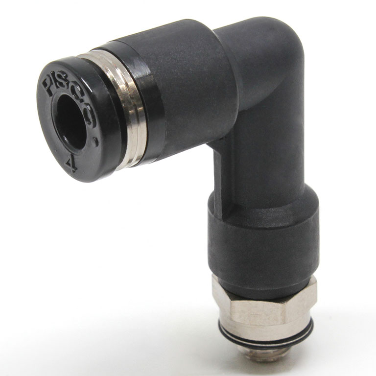 Đầu Nối Nhanh Khí Nén Dạng Cong 90° Ren Ngoài (Dài) Pisco PLL5/32-U10UW
