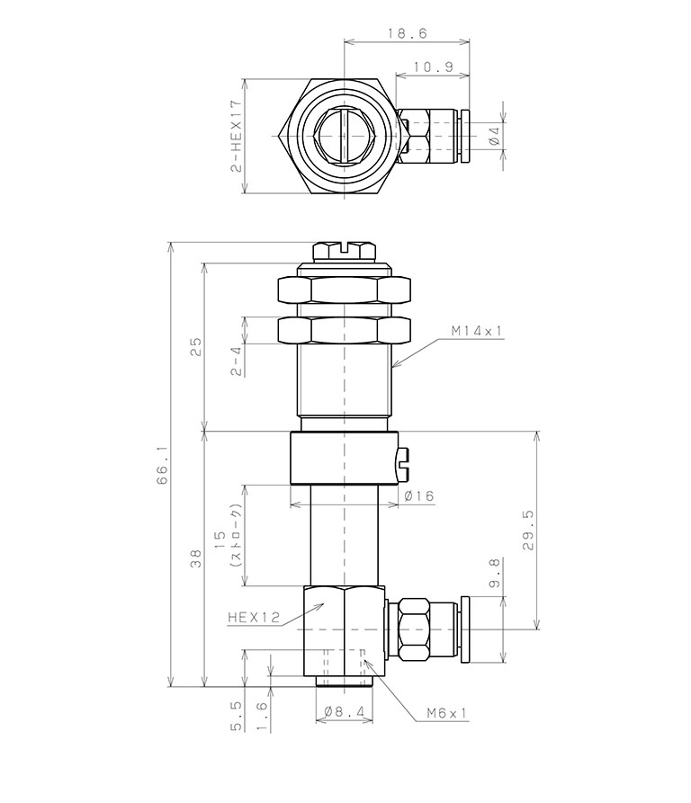 Bản vẽ kỹ thuật Bộ Nấm Hút Chân Không Và Giá Đỡ, Silicone Dẫn Điện, O.D 20 mm, Pisco VPD20-15LSE-4J