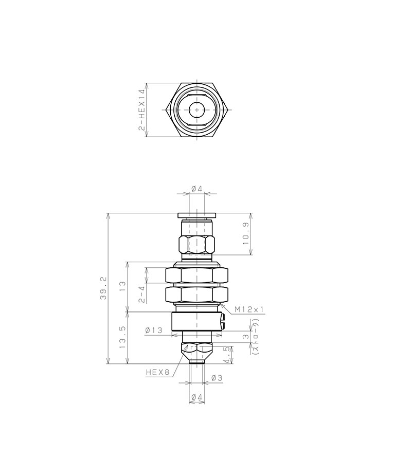Bản vẽ kỹ thuật Giá Đỡ Nấm Hút Chân Không Có Lò Xo, Pisco VPC-H3-3-4J