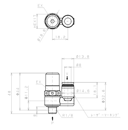 Bản vẽ kỹ thuật Bộ Tạo Chân Không Dòng VH - VS Pisco VSL10-801