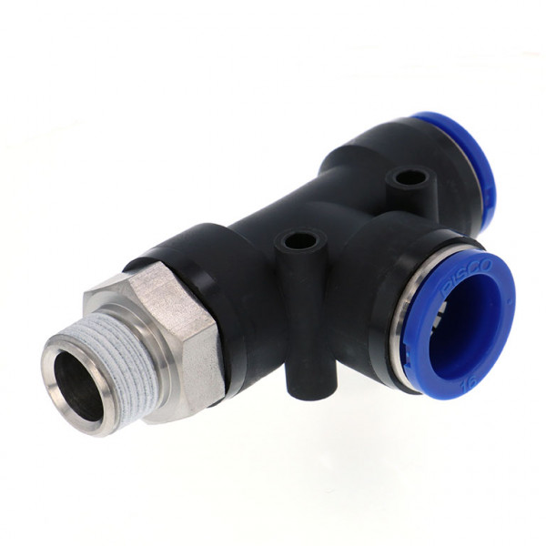 Đầu Nối Nhanh Khí Nén Dạng Chữ T Ren Ngoài Pisco SPD16-03