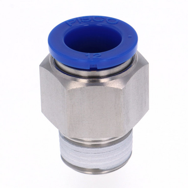 Đầu Nối Nhanh Khí Nén Dạng Thẳng Thân Lục Giác Ren Ngoài Pisco SPC12-03-UC