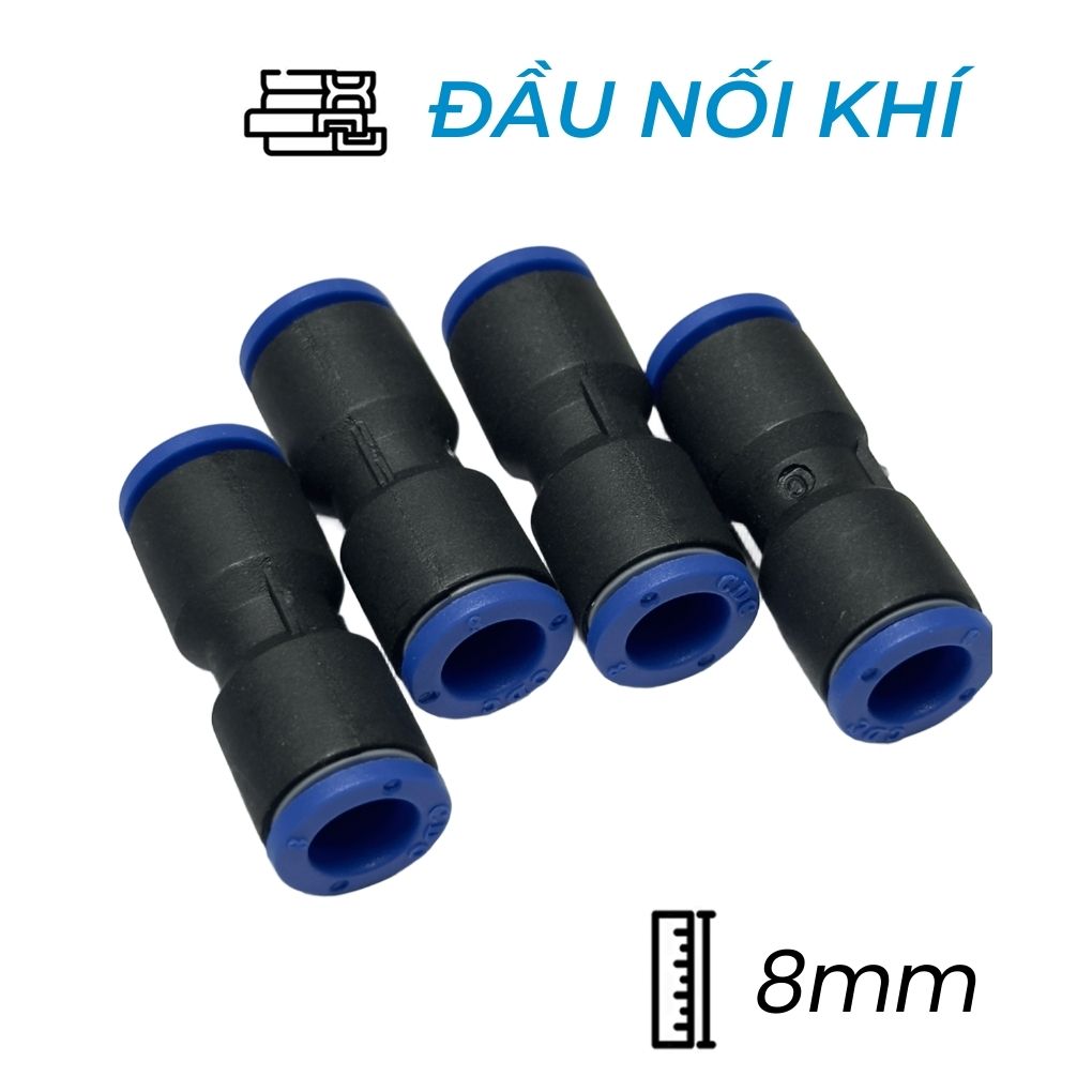 Đầu Nối Nhanh Khí Nén Ø8mm CDC MPUC 08 (Màu Đen)