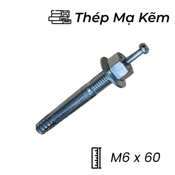 Tắc Kê Nở Đinh Sanko Thép Mạ Kẽm M6x60