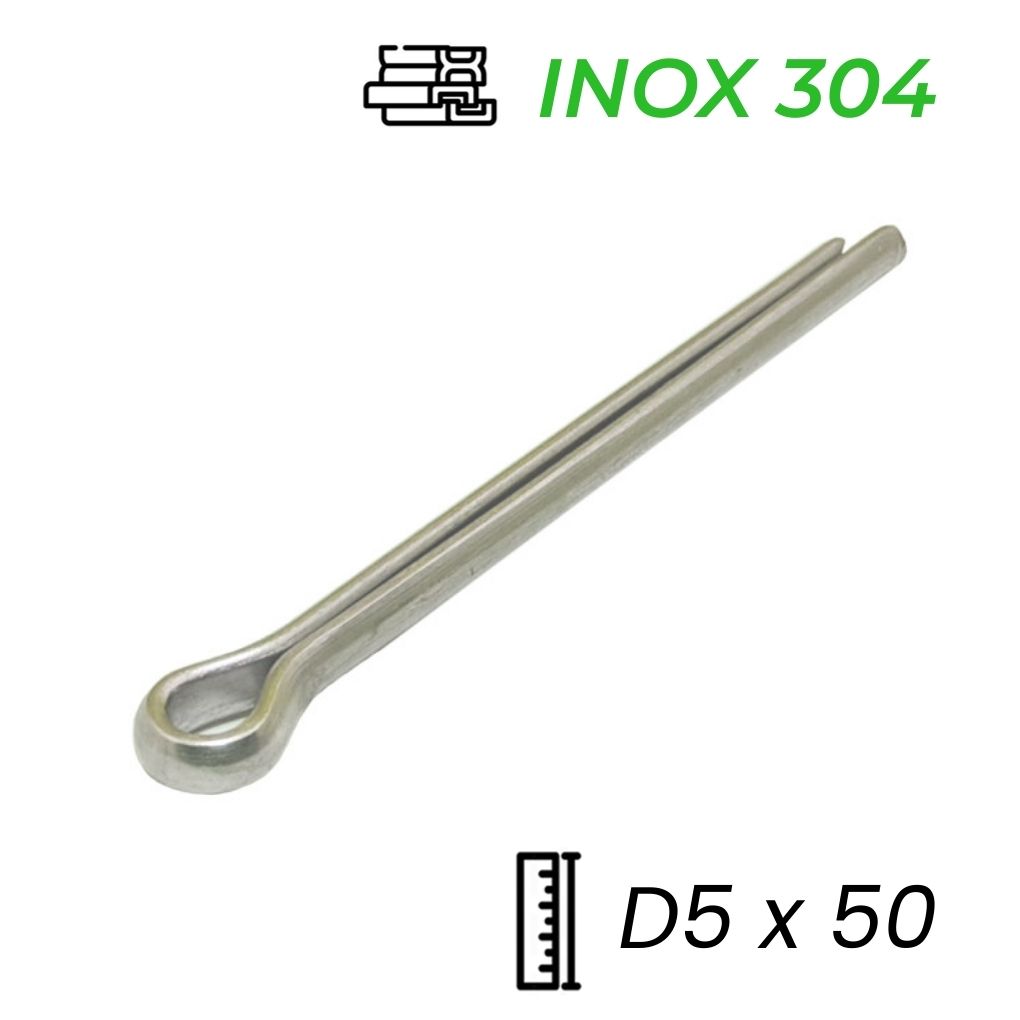 Chốt Chẻ Inox 304 (Chốt Bi) GB91 D5x50mm