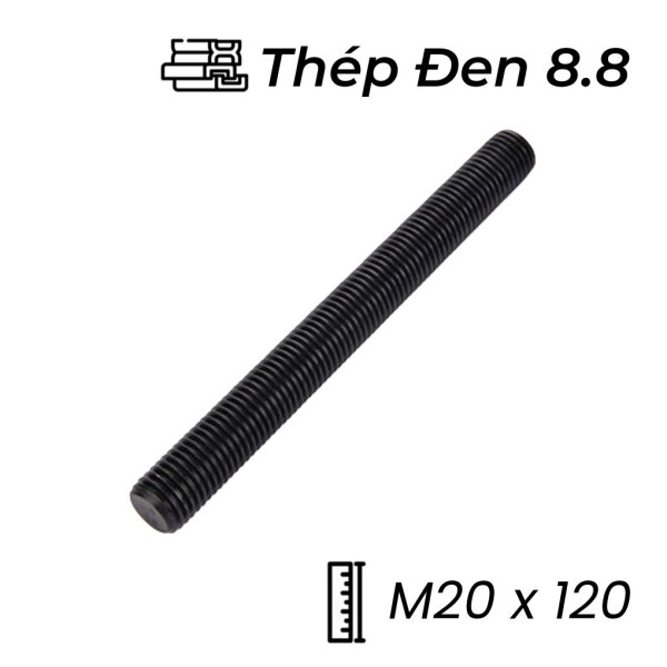 Guzong Thép Đen 8.8 M20x120
