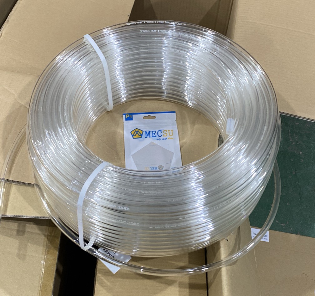 Ống Dẫn Khí Nén Nhựa PU OD 10 x ID 6.5 mm Trong Suốt Pisco UB1065-100-C