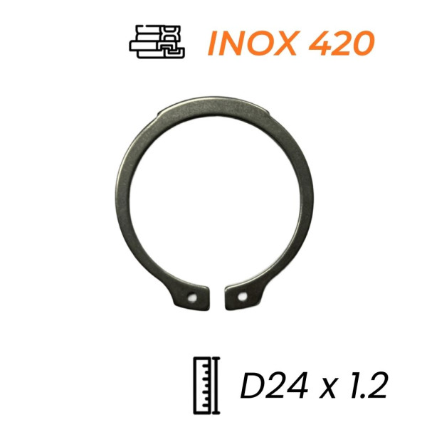 Phe Gài Trục Inox 420 DIN471 D24x1.2