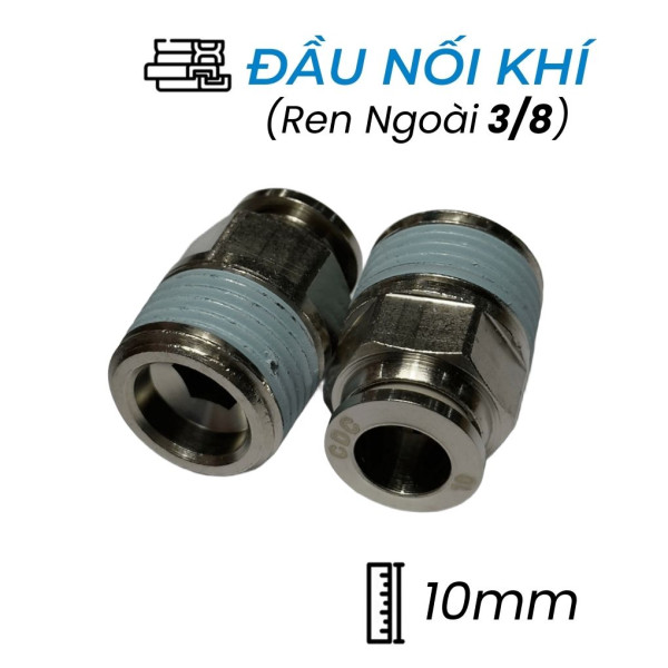 Đầu Nối Nhanh Khí Nén Đồng Ø10mm - Ren Ngoài 3/8" CDC BPC 10R03