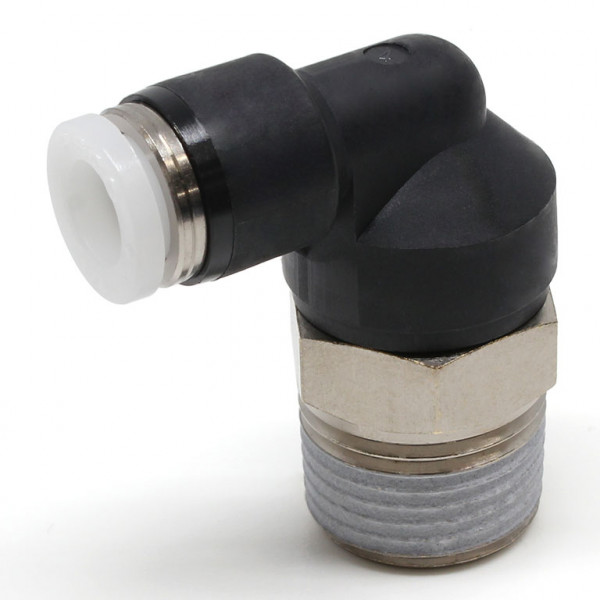 Đầu Nối Nhanh Khí Nén Dạng Cong 90° Ren Ngoài Pisco PL1/4-N3UW