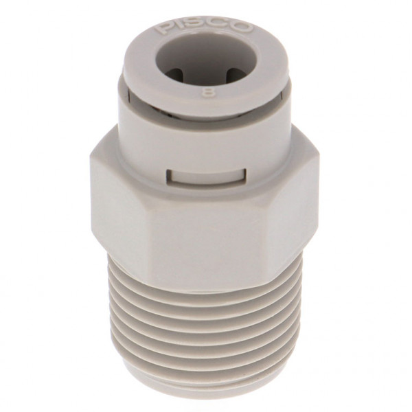 Đầu Nối Nhanh Khí Nén Dạng Thẳng Thân Lục Giác Ren Ngoài Pisco APC8-03-E-C