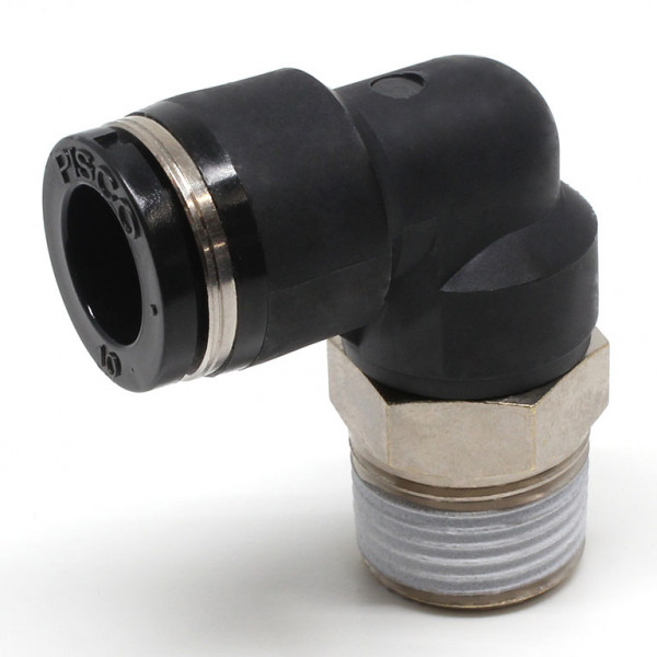 Đầu Nối Nhanh Khí Nén Dạng Cong 90° Ren Ngoài Pisco PL10-03-C