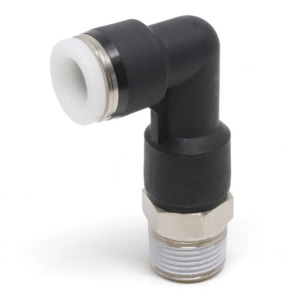Đầu Nối Nhanh Khí Nén Dạng Cong 90° Ren Ngoài (Dài) Pisco PLL3/8-03W