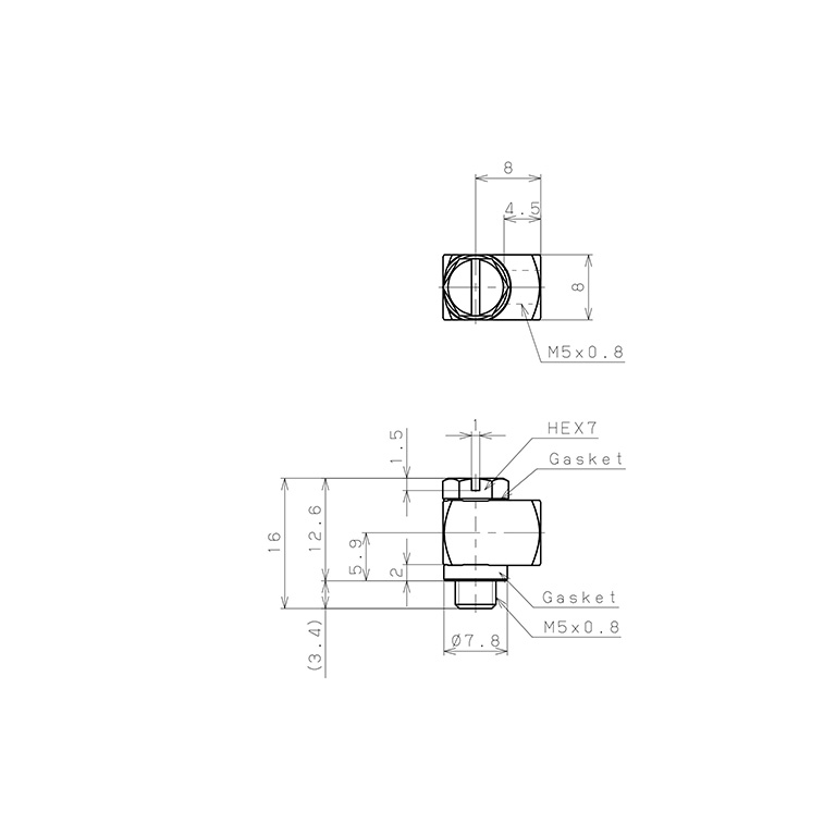 Bản vẽ kỹ thuật Đầu Nối Ren Trong Ngoài Dạng Cong 90° Pisco LH-FM5-M5-C