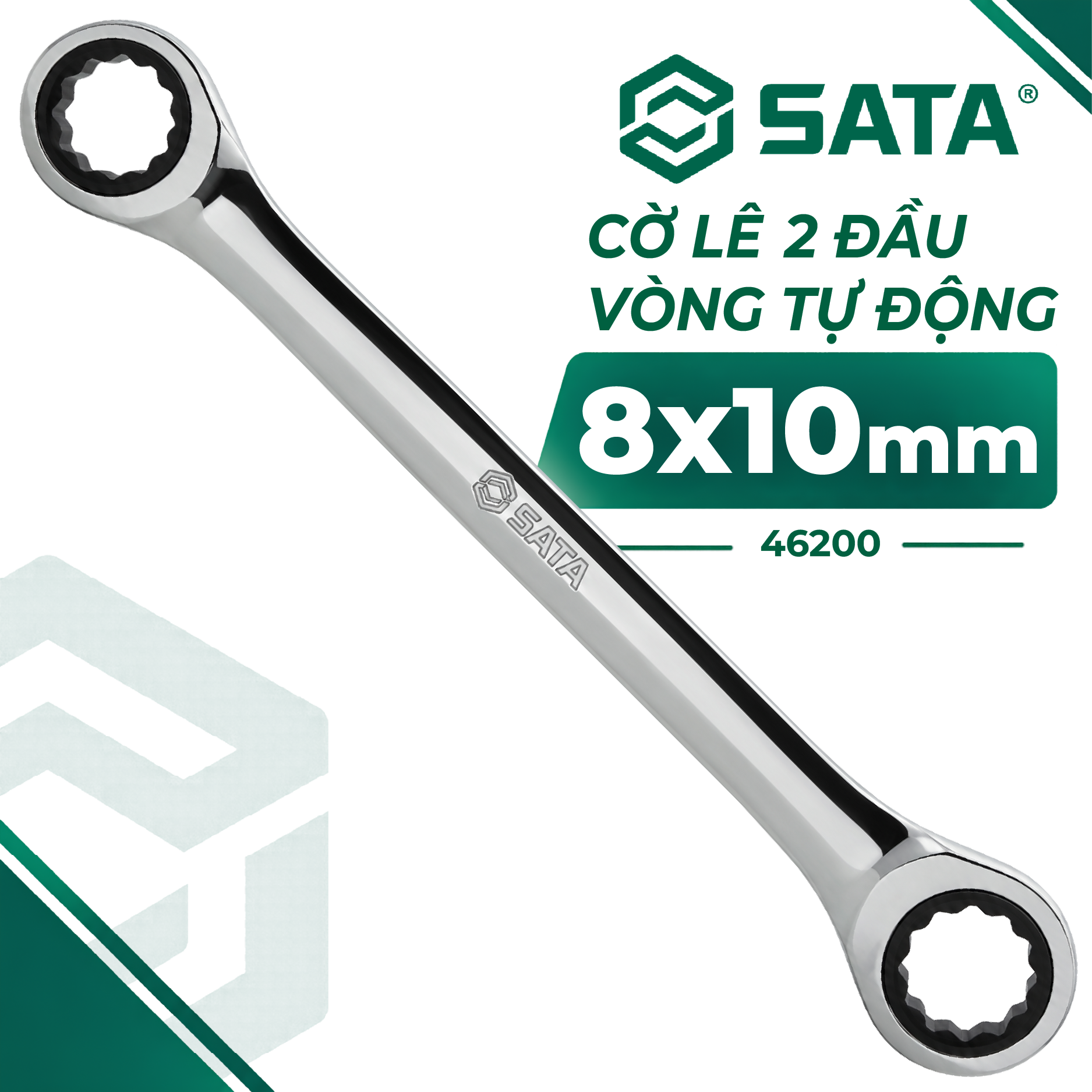 Cờ Lê Hai Đầu Vòng Tự Động 8×10 mm SATA 46200