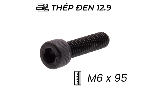 Lục Giác Chìm Đầu Trụ Thép Đen 12.9 DIN912 M6x95