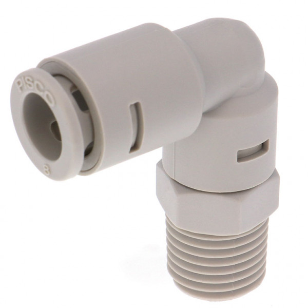 Đầu Nối Nhanh Khí Nén Dạng Cong 90° Ren Ngoài Pisco APL8-02-E-C