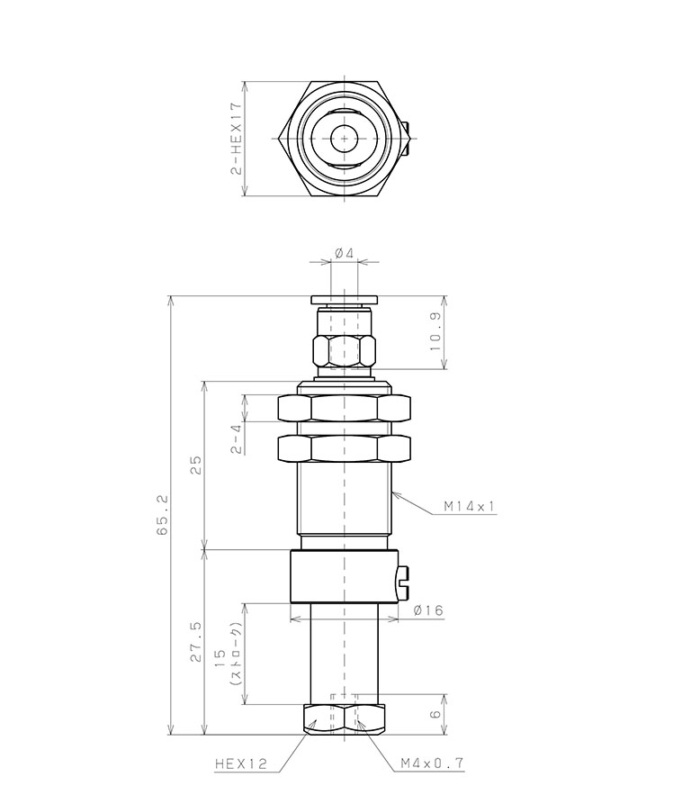 Bản vẽ kỹ thuật Bộ Nấm Hút Chân Không Và Giá Đỡ, Silicone Dẫn Điện, O.D 15 mm, Pisco VPC15-15BSE-4J