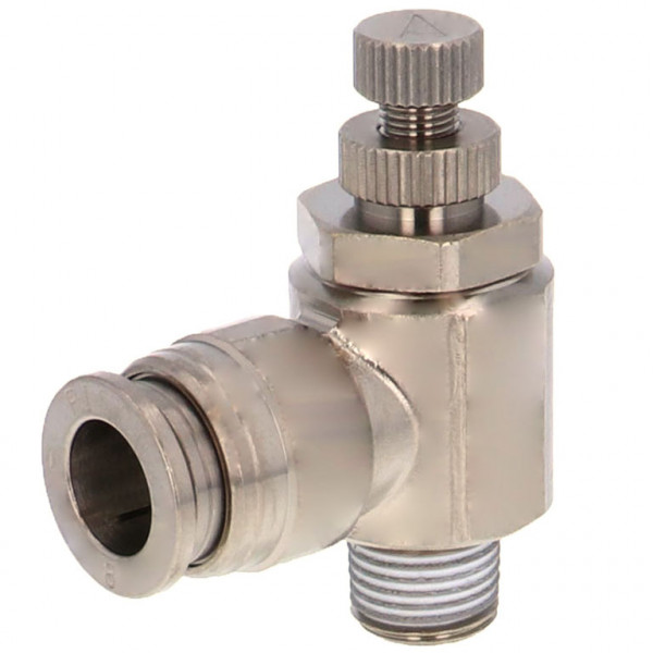 Van Tiết Lưu Khí Nén Bằng Đồng Mạ Niken Pisco KJSC8-01A-1