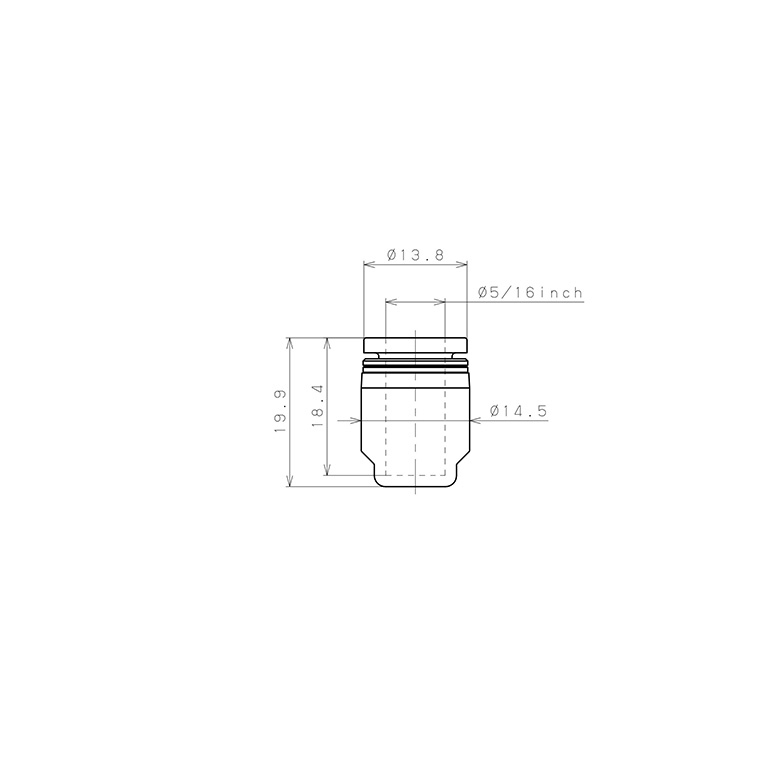Bản vẽ kỹ thuật Nắp Chụp Pisco PPF5/16