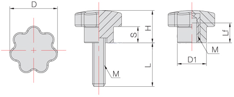 Bản vẽ kỹ thuật Núm vặn Buyoung M5x20 SKB5-20