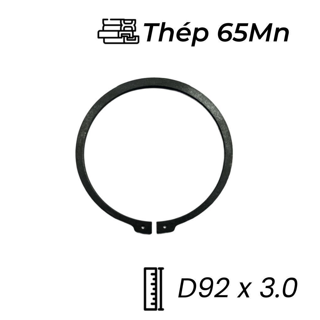 Phe Gài Trục Thép 65Mn DIN471 D92x3.0