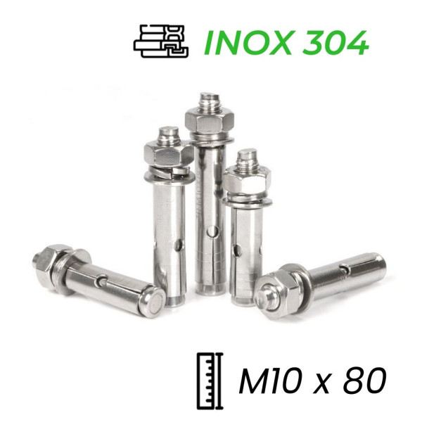 Tắc Kê Nở Inox 304 M10x80