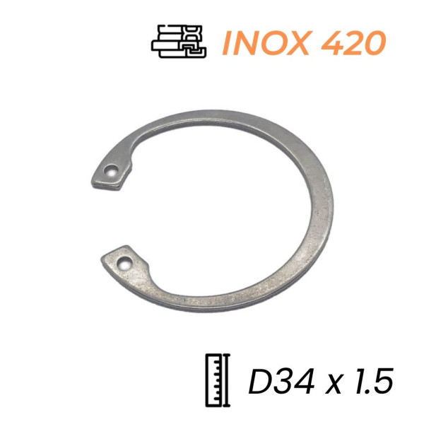 Phe Gài Lỗ Inox 420 DIN472 D34x1.5 (5Cái/Bịch)