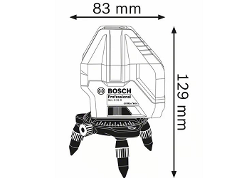 Bản vẽ kỹ thuật Máy Cân Mực Laser Tia Đỏ Bosch GLL 3-15 X