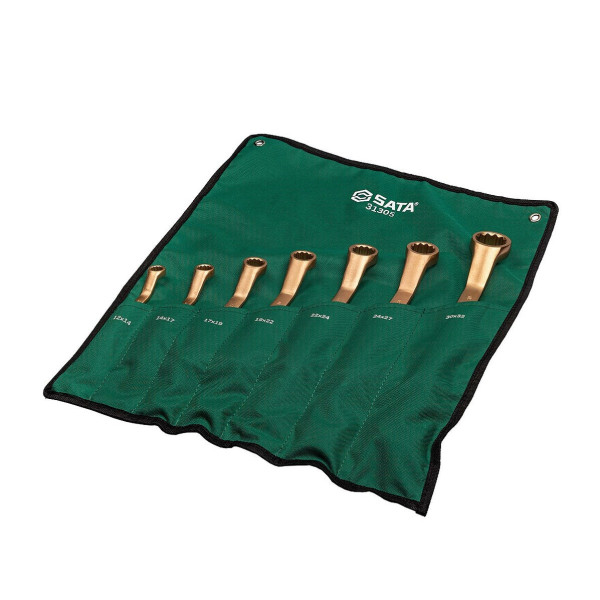 Bộ Cờ Lê 2 Đầu Vòng Tay Đòn Chống Cháy Nổ Bằng Đồng 303 mm 7 Chi Tiết SATA 31305