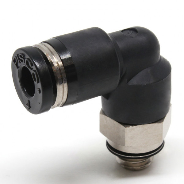 Đầu Nối Nhanh Khí Nén Dạng Cong 90° Ren Ngoài Pisco PL4-M6W