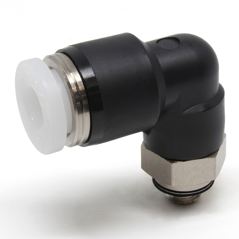 Đầu Nối Nhanh Khí Nén Dạng Cong 90° Ren Ngoài Pisco PL3/16-M5-C