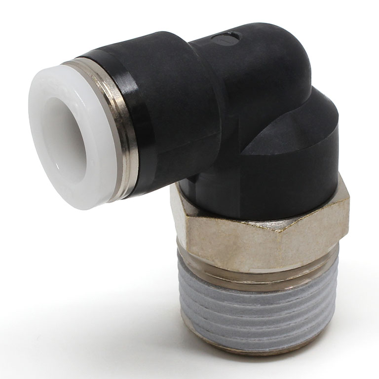 Đầu Nối Nhanh Khí Nén Dạng Cong 90° Ren Ngoài Pisco PL3/8-04-C
