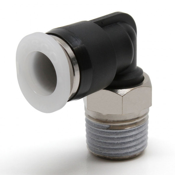 Đầu Nối Nhanh Khí Nén Dạng Cong 90° Ren Ngoài Pisco PL1/4-N0MU